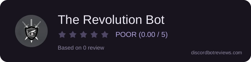 Rating widget preview for The Revolution Bot