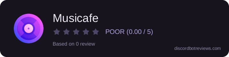Rating widget preview for Musicafe
