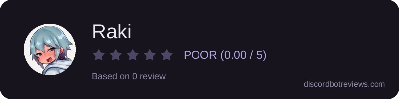 Rating widget preview for Raki