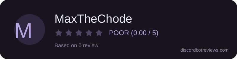 Rating banner for MaxTheChode