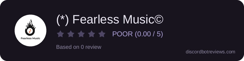 Rating widget preview for (*) Fearless Music©