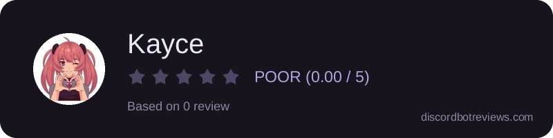 Rating widget preview for Kayce