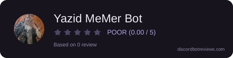 Rating widget preview for Yazid MeMer Bot 