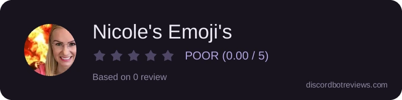 Rating widget preview for Nicole's Emoji's