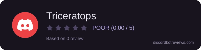 Rating widget preview for Triceratops