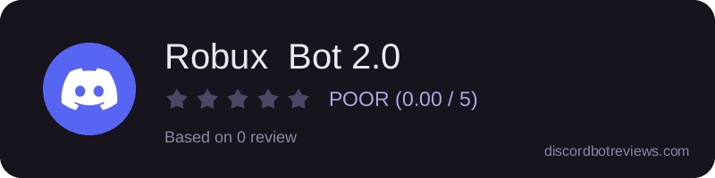 Rating widget preview for Robux  Bot 2.0