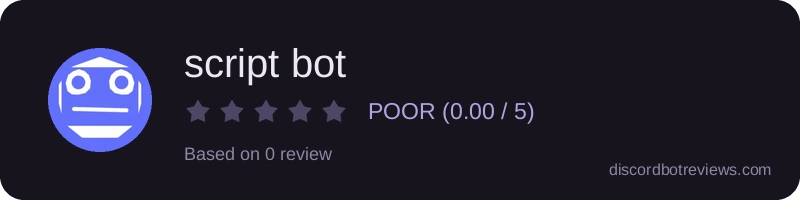 Rating widget preview for script bot
