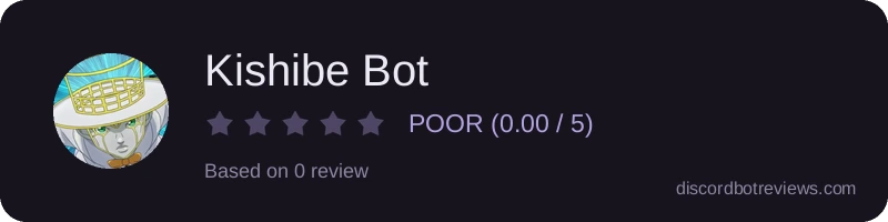 Rating widget preview for Kishibe Bot