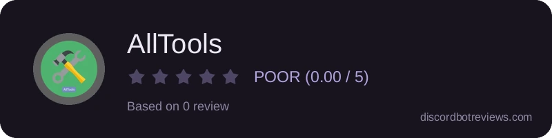 Rating widget preview for AllTools