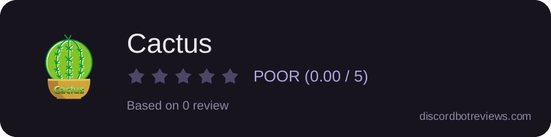 Rating widget preview for Cactus