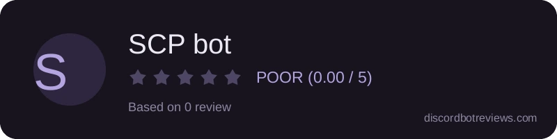 Rating widget preview for SCP bot