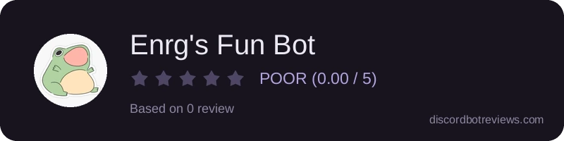 Rating widget preview for Enrg's Fun Bot