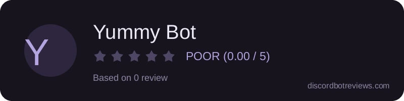 Rating banner for Yummy Bot