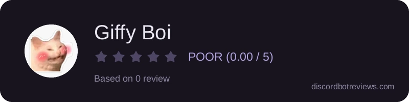 Rating widget preview for Giffy Boi