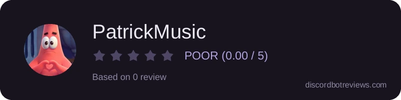 Rating widget preview for PatrickMusic