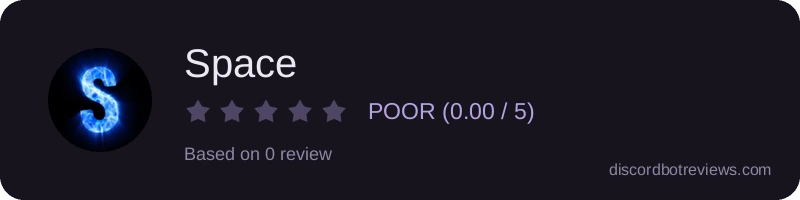 Rating widget preview for Space