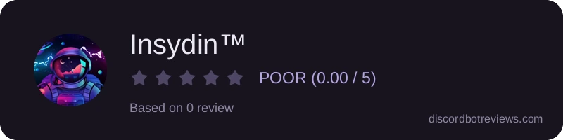 Rating widget preview for Insydin™