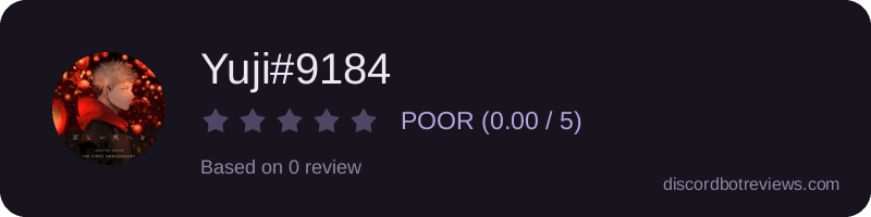 Rating widget preview for Yuji#9184