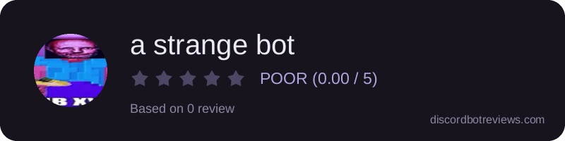 Rating widget preview for a strange bot