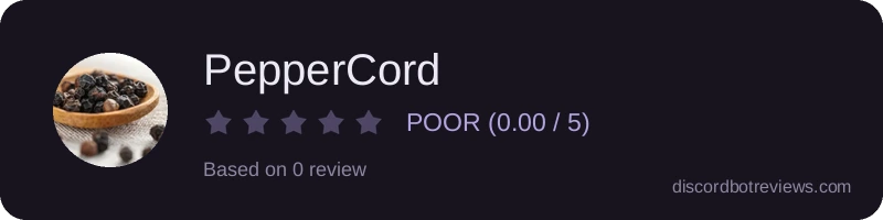 Rating widget preview for PepperCord