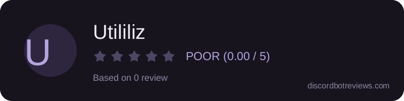 Rating banner for Utililiz