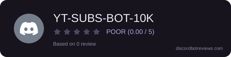 Rating widget preview for YT-SUBS-BOT-10K