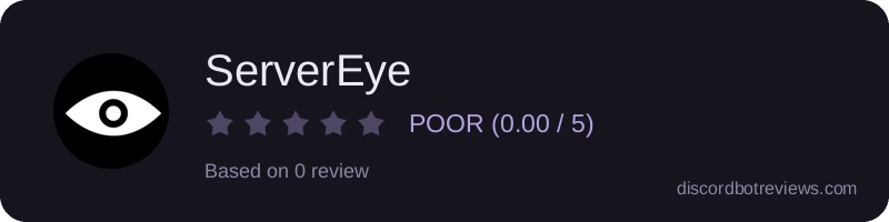 Rating widget preview for ServerEye