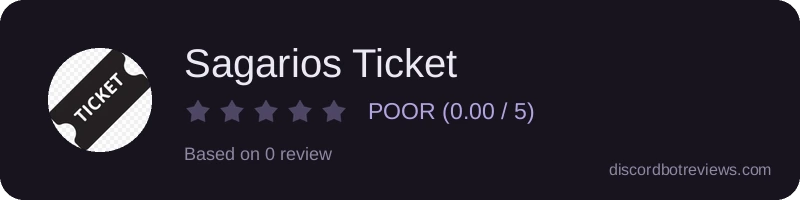 Rating widget preview for Sagarios Ticket