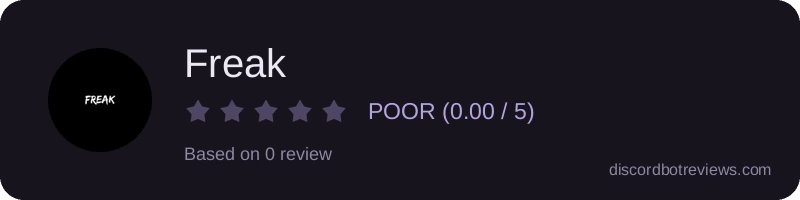 Rating widget preview for Freak