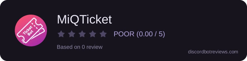 Rating widget preview for MiQTicket