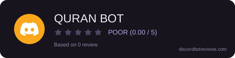 Rating widget preview for QURAN BOT