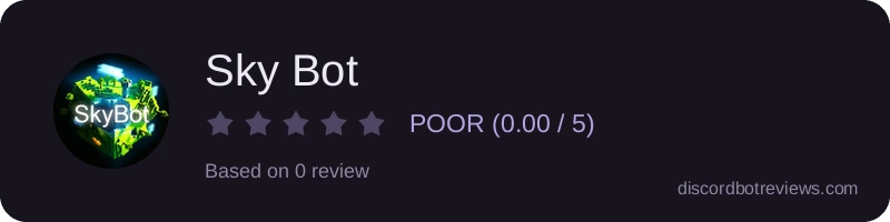 Rating widget preview for Sky Bot