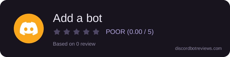 Rating widget preview for Add a bot