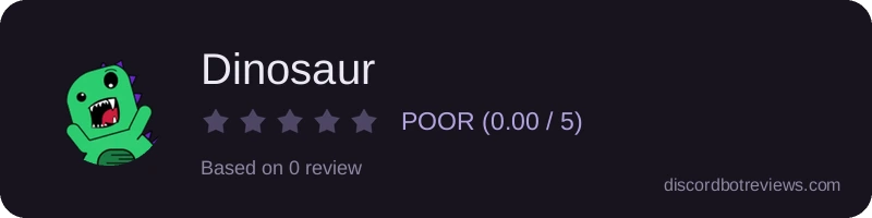 Rating widget preview for Dinosaur