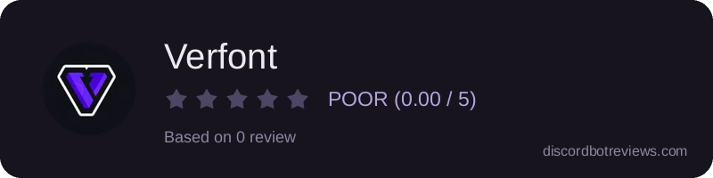 Rating widget preview for Verfont