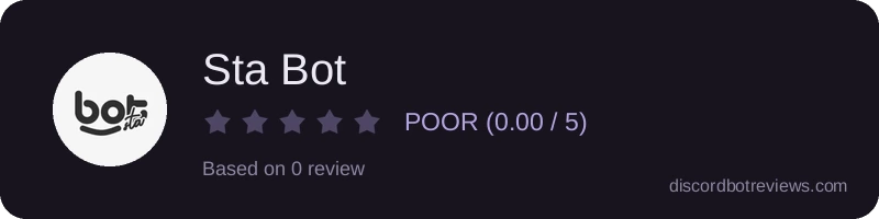 Rating widget preview for Sta Bot