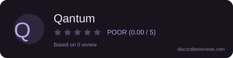 Rating widget preview for Qantum