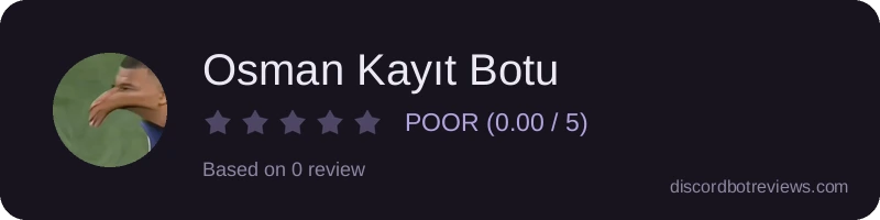 Rating widget preview for Osman Kayıt Botu