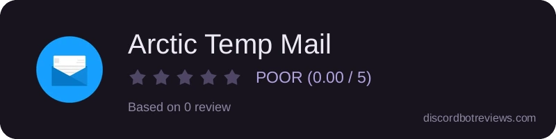 Rating widget preview for Arctic Temp Mail