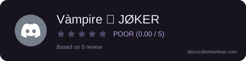 Rating widget preview for Vàmpire ཧ JØKER