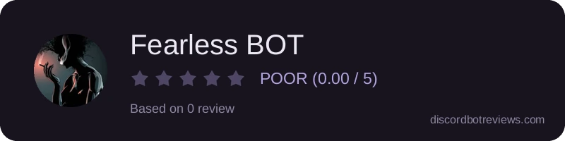 Rating widget preview for Fearless BOT