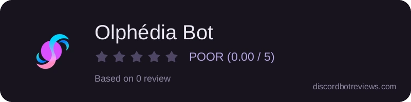 Rating widget preview for Olphédia Bot