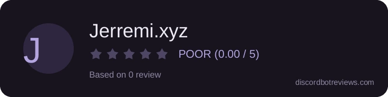 Rating widget preview for Jerremi.xyz