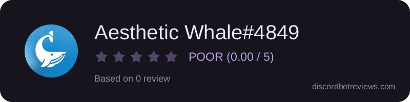 Rating widget preview for Aesthetic Whale#4849