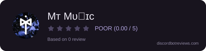 Rating widget preview for Mᴛ Mᴜꜱɪᴄ 