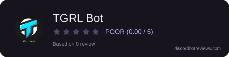 Rating banner for TGRL Bot