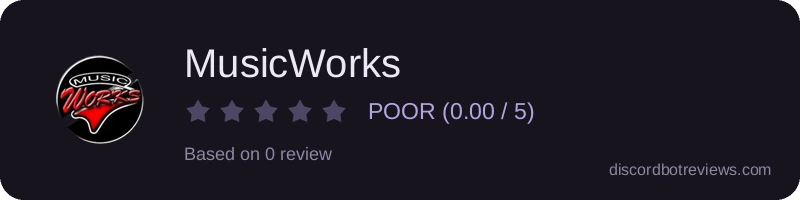 Rating widget preview for MusicWorks