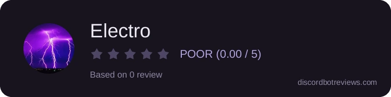 Rating widget preview for Electro