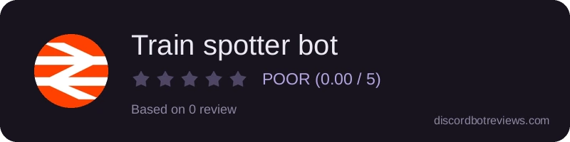 Rating widget preview for Train spotter bot