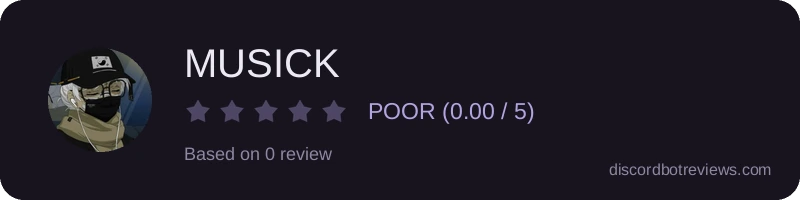 Rating widget preview for MUSICK